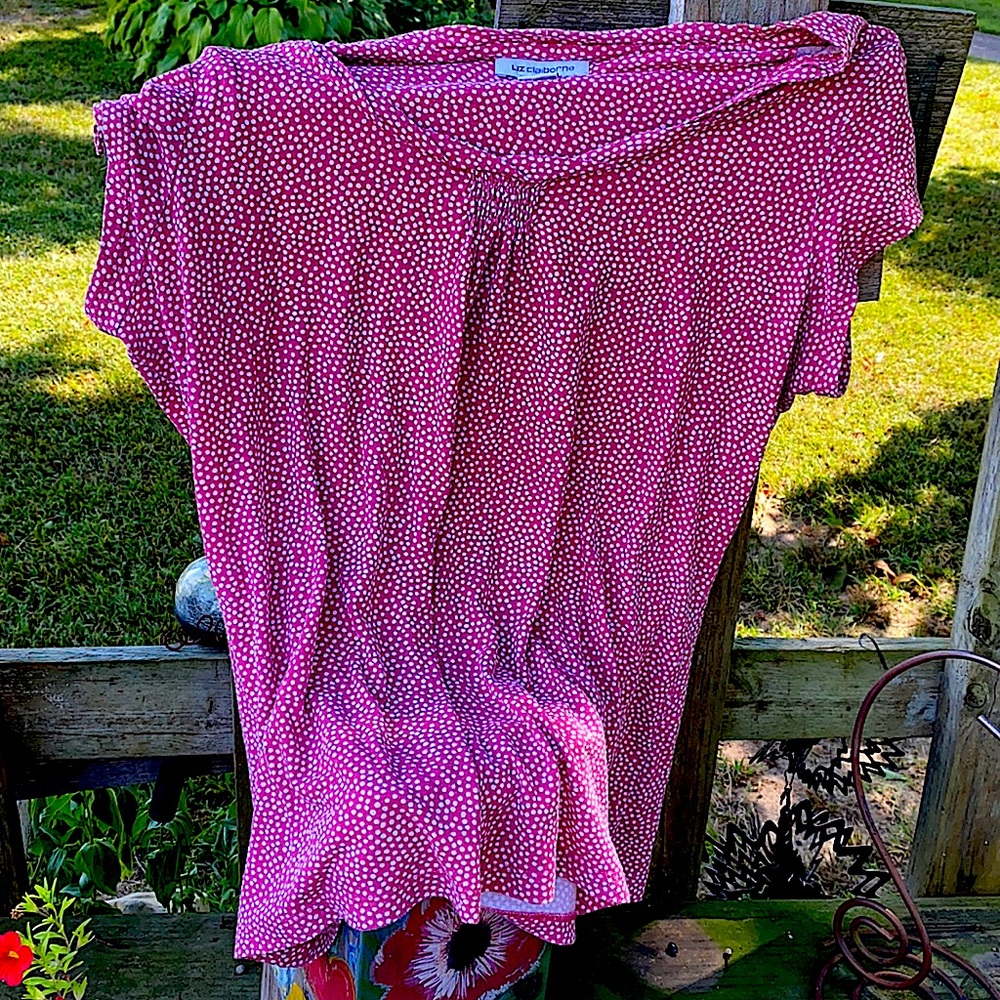 Liz Claiborne polka dot top